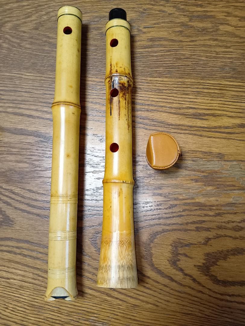 琴古流 尺八】竹揚 三印 中継ぎ 長さ約68㎝