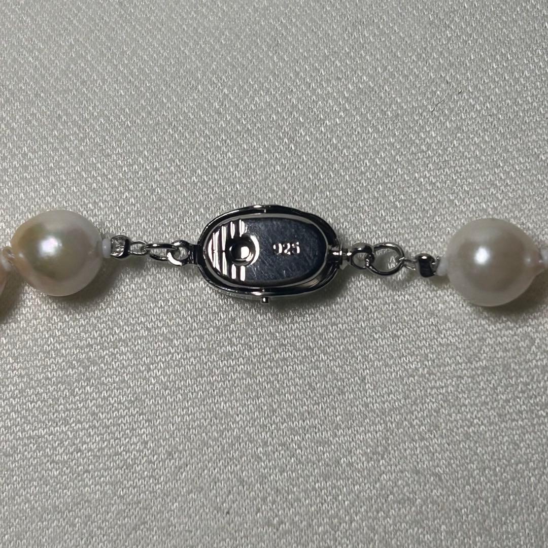 【テリ強】あこや ネックレス セミラウンド 本真珠 約8.0〜8.4mm