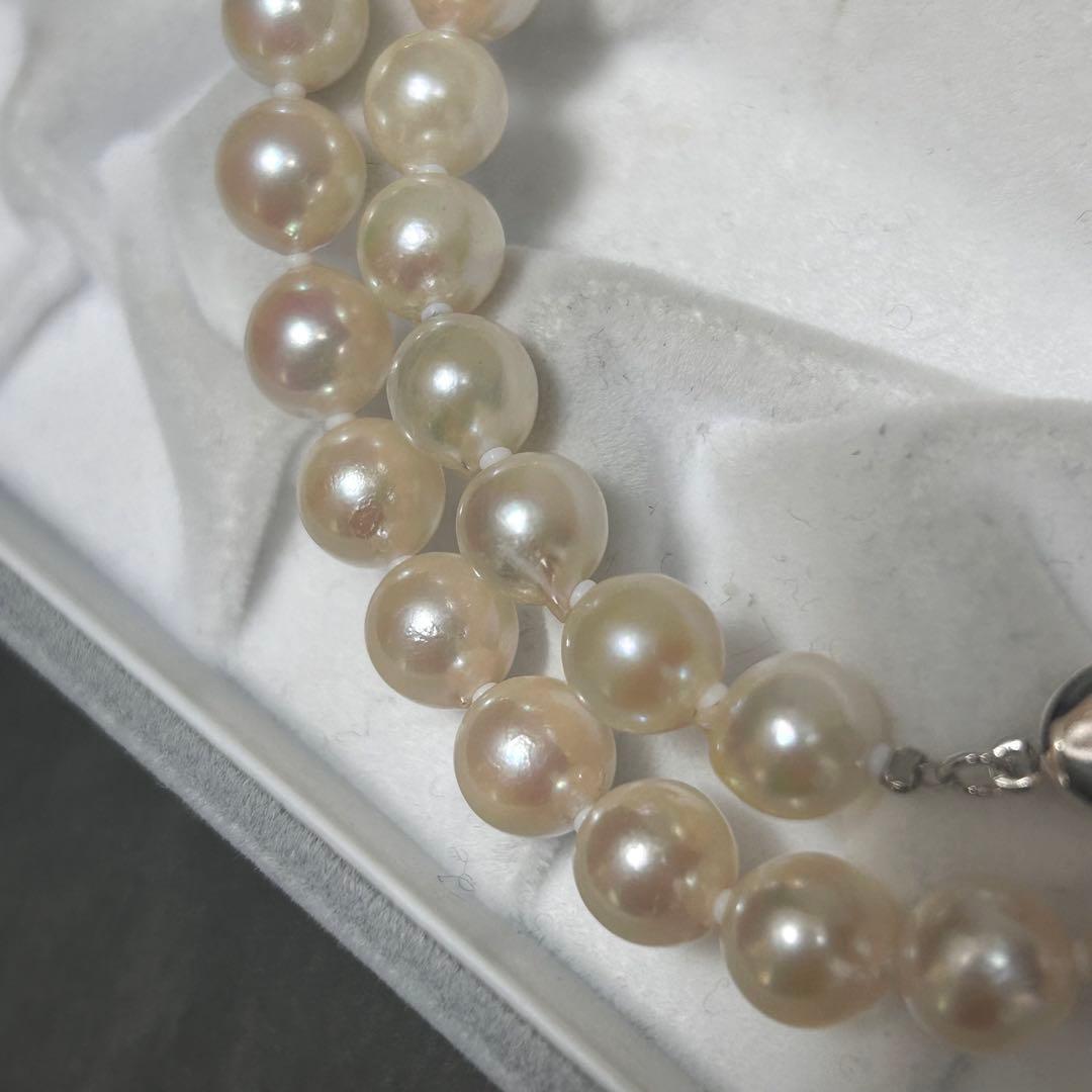 【テリ強】あこや ネックレス セミラウンド 本真珠 約8.0〜8.4mm