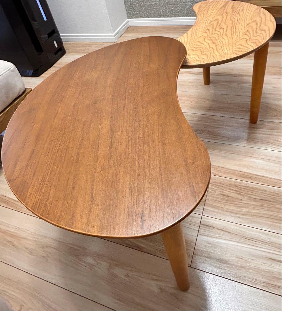 豆型木製テーブルセット（ブラウン、ベージュ） 楽天市場】ダイニングテーブル 豆型の通販