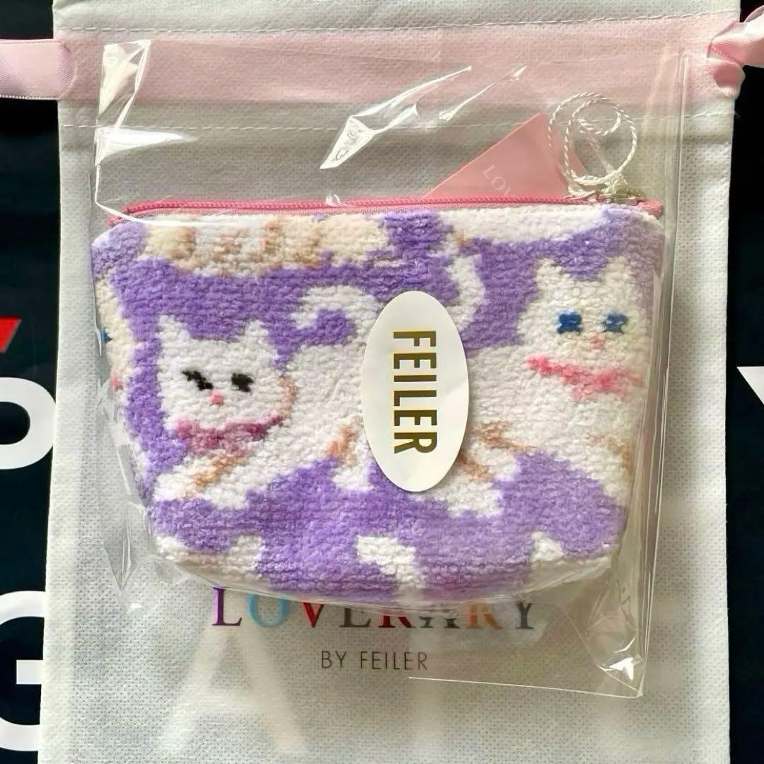 ラブラリーモフモフネコチャン舟型ポーチ 新品未開封 フェイラー