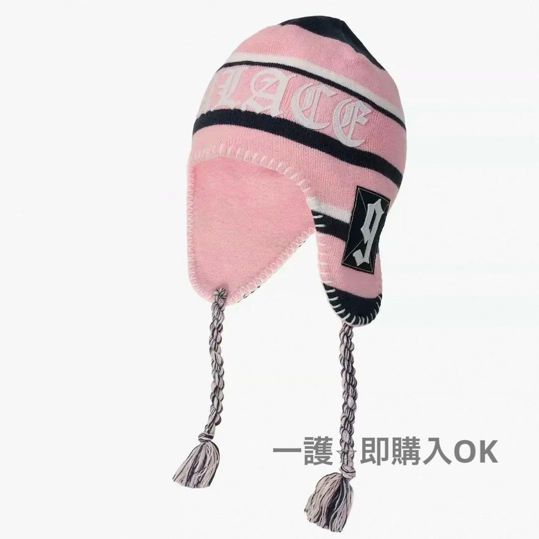 PALACE × UNION ペルビアンビーニー ネイビー／ピンク PALACE（パレス） UNION PERUVIAN BEANIE ユニオン ペルービアン