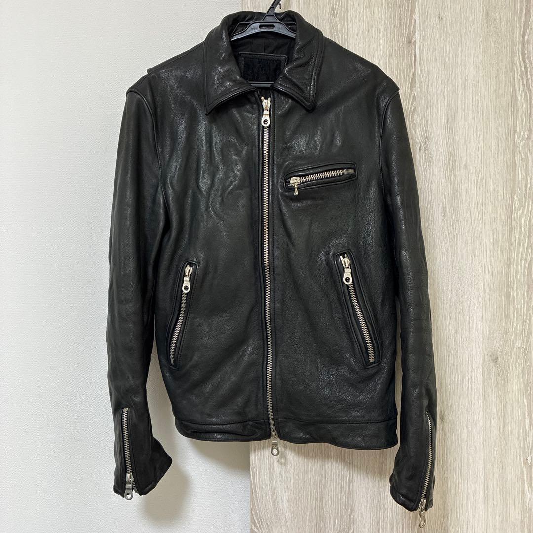 JACK ROSE Luv maisonブラック レザーライダースジャケット48 - メルカリ