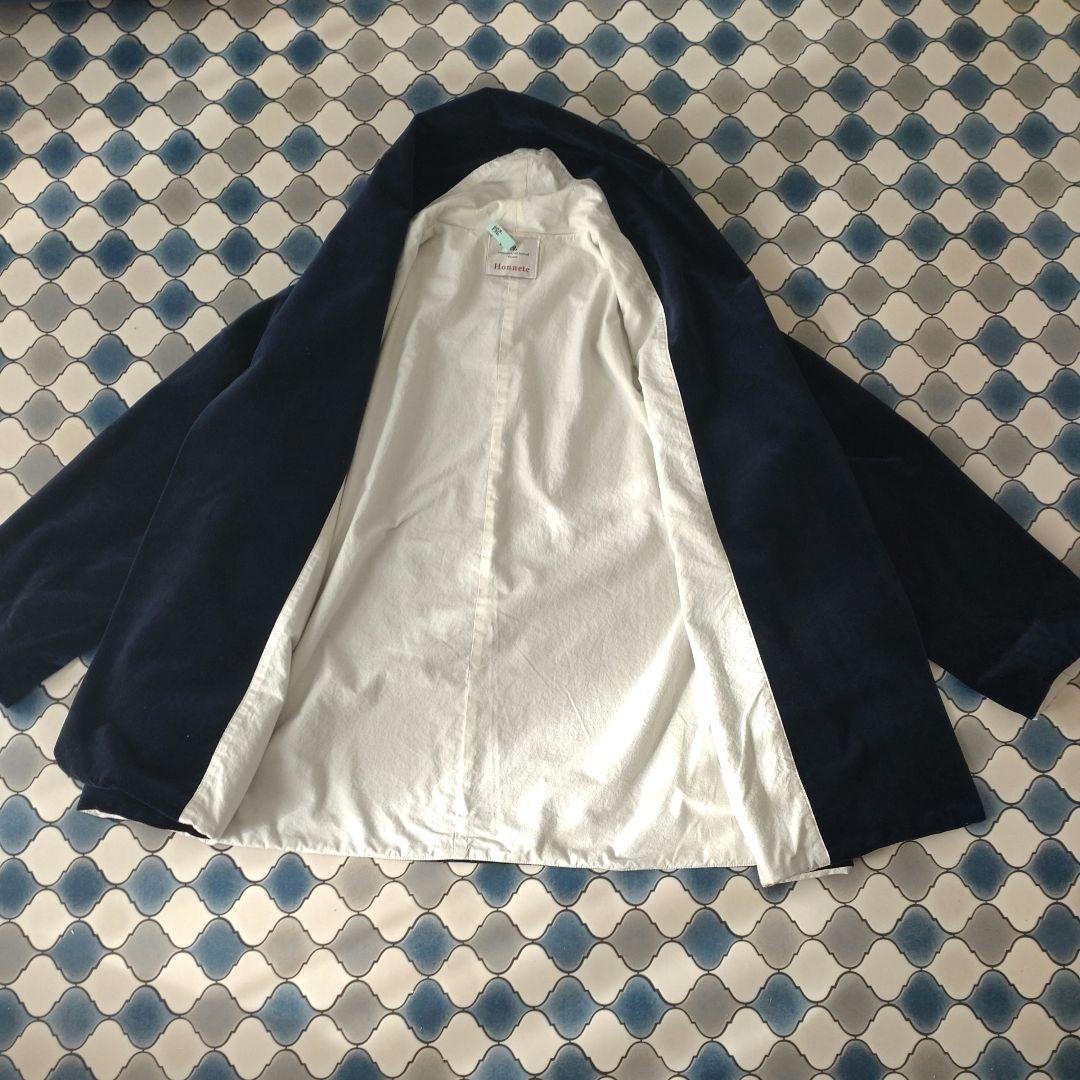 ピン有☆オネット Honnete ショールカラー カーデ ベルベット