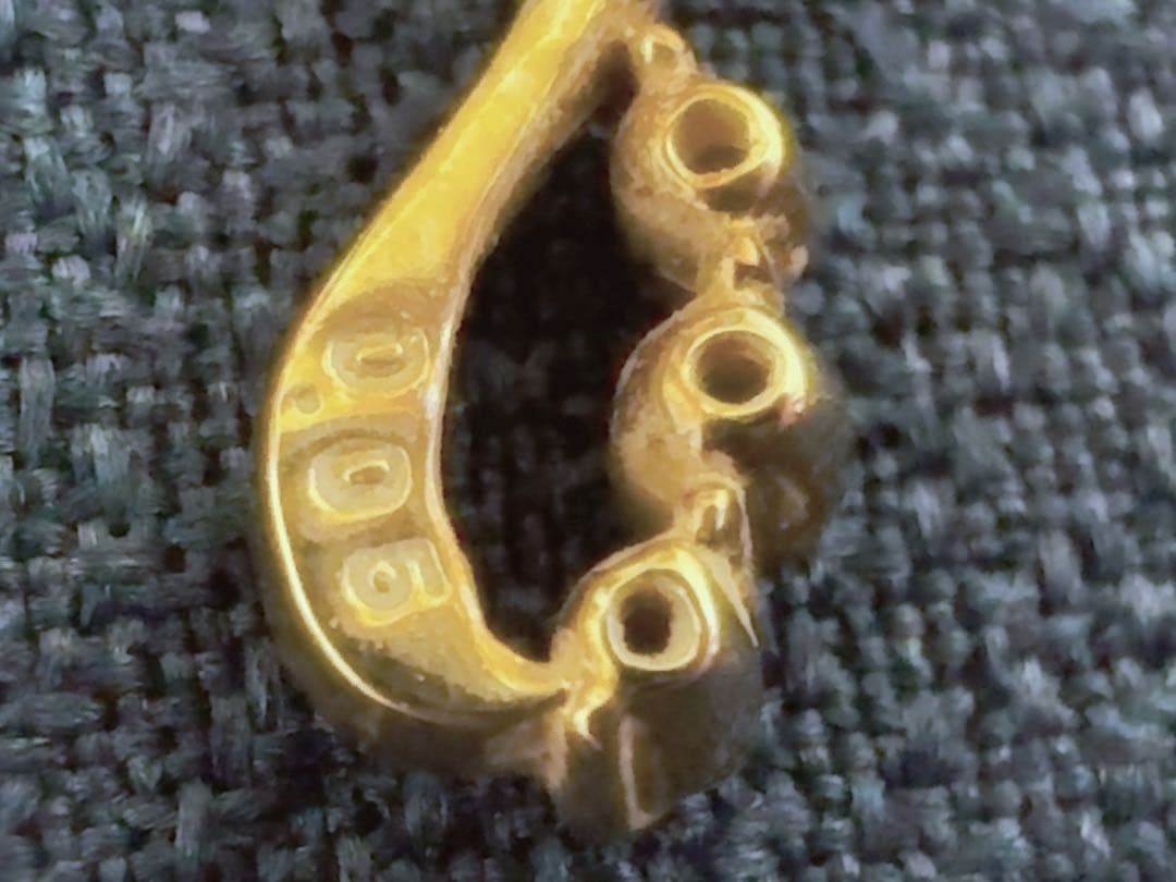 4℃ K18 ダイヤモンドネックレス 0.05ct しずく ゴールド 40cm