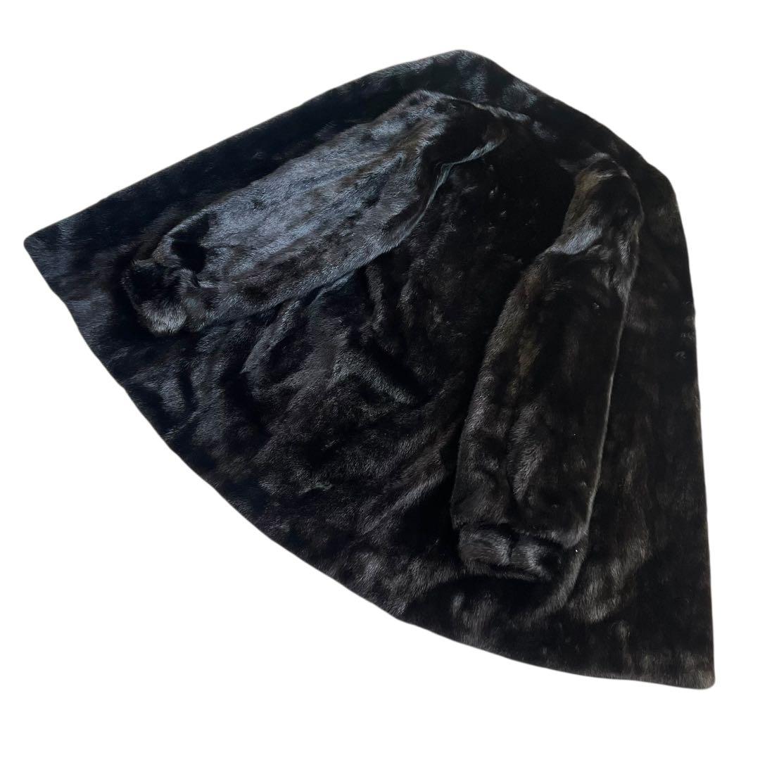 着丈80cm サガミンク ブラックミンク ミンクファー 毛並み◎ なめし