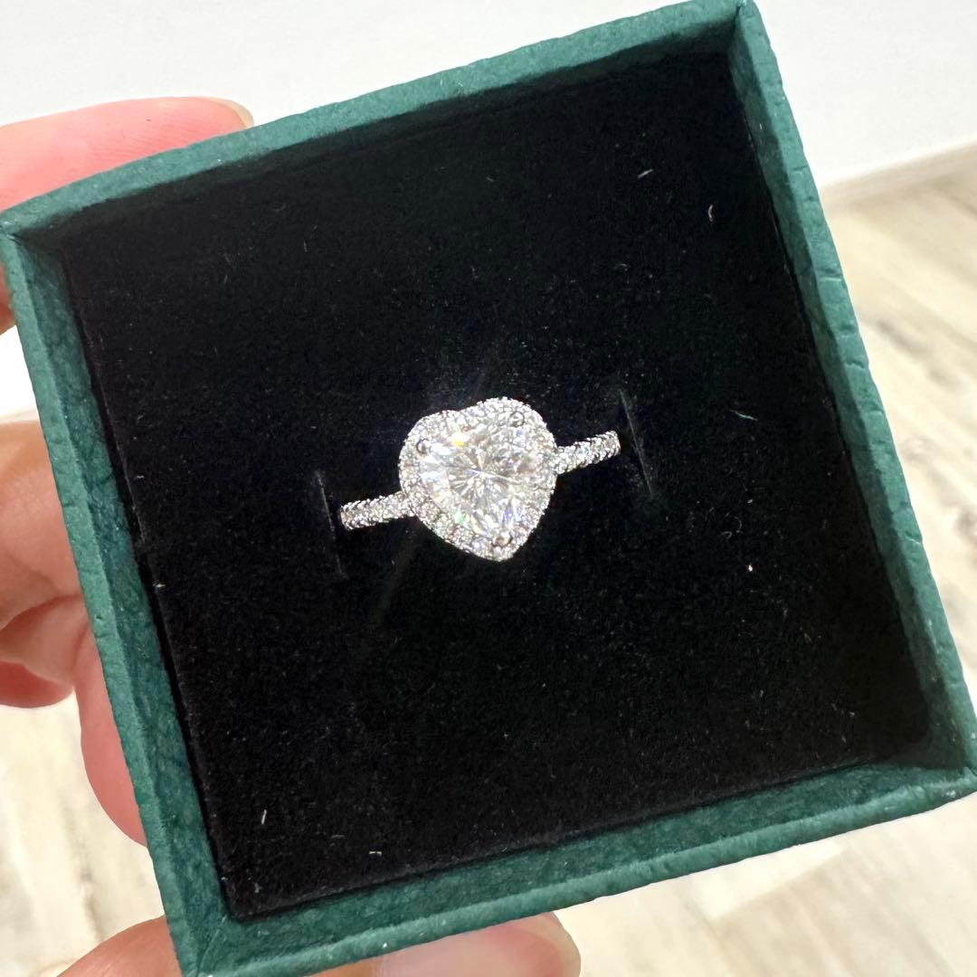 最高品質♡ハートシェイプ モアサナイト エタニティリング 1カラット