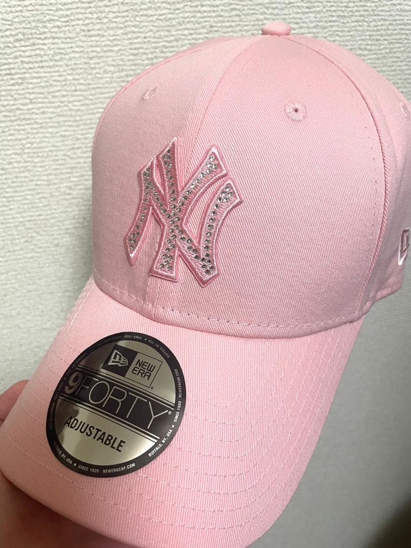 最安値 NEWERA 9FORTY Rhinestone ラインストーン ピンク - メルカリ