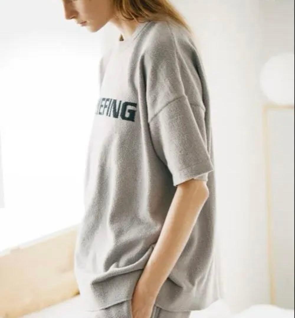 美品☆BRIEFING GOLF ROOM もこもこニットTシャツ 灰×黒 M - メルカリ