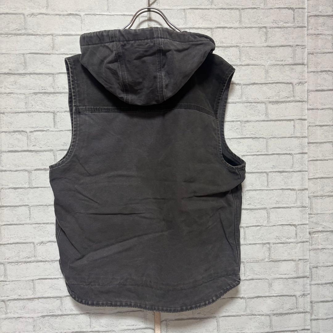 希少】カーハート Carhartt ダックベスト フード グレー Mサイズ