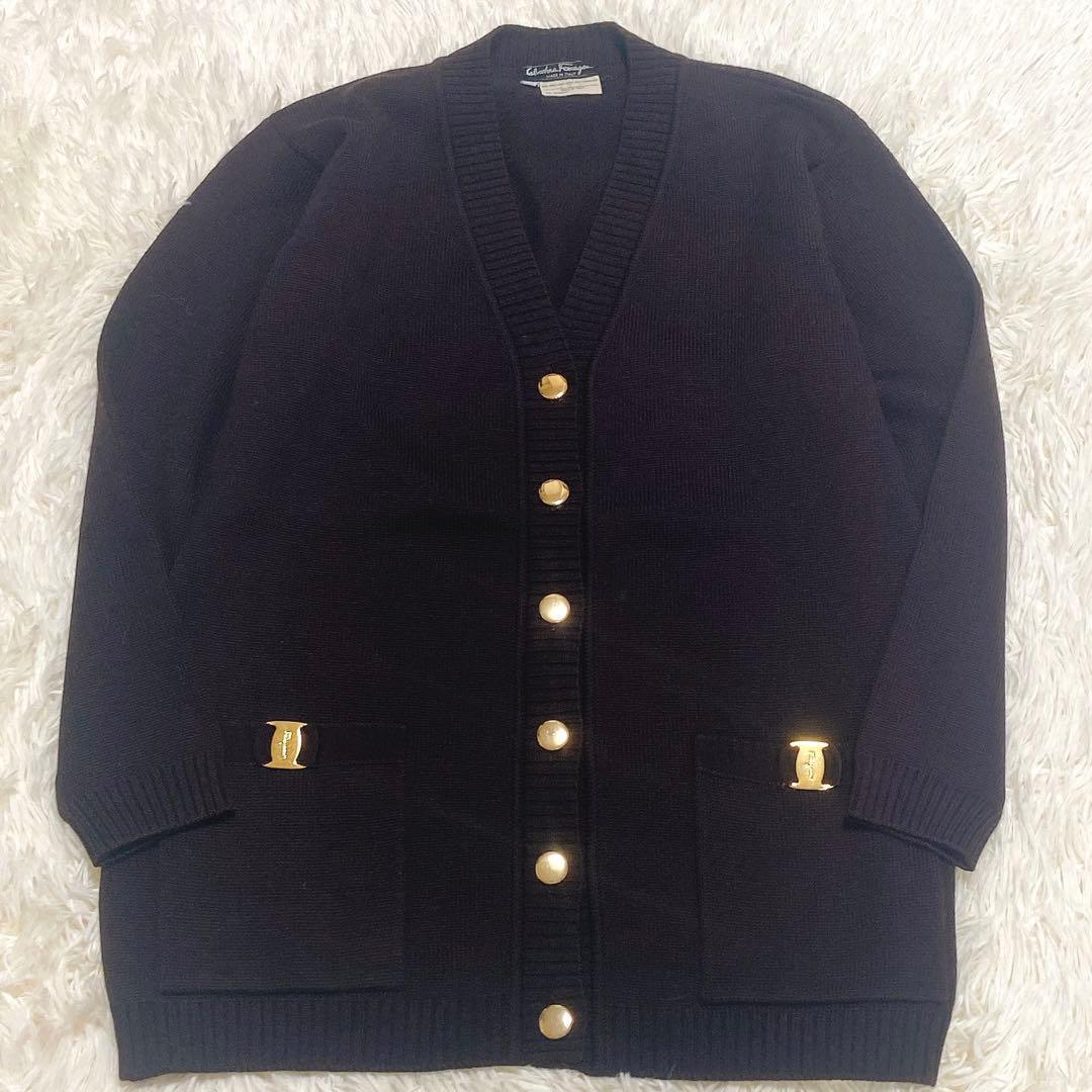 【美品】フェラガモ　ニット カーディガン 金ボタン カーディガン　ヴァラ　ロゴ 楽天市場】フェラガモ（カーディガン・ボレロ｜トップス）：レディース