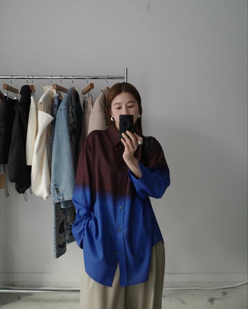 CLANE GRADATION SHIRT BROWN サイズ1 クラネ CLANE GRADATION SHIRT （BROWN） - ファッション通販 MAGASEEK