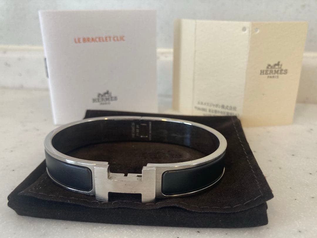 エルメス HERMES クリック HH ブレスレット T5 ノワール