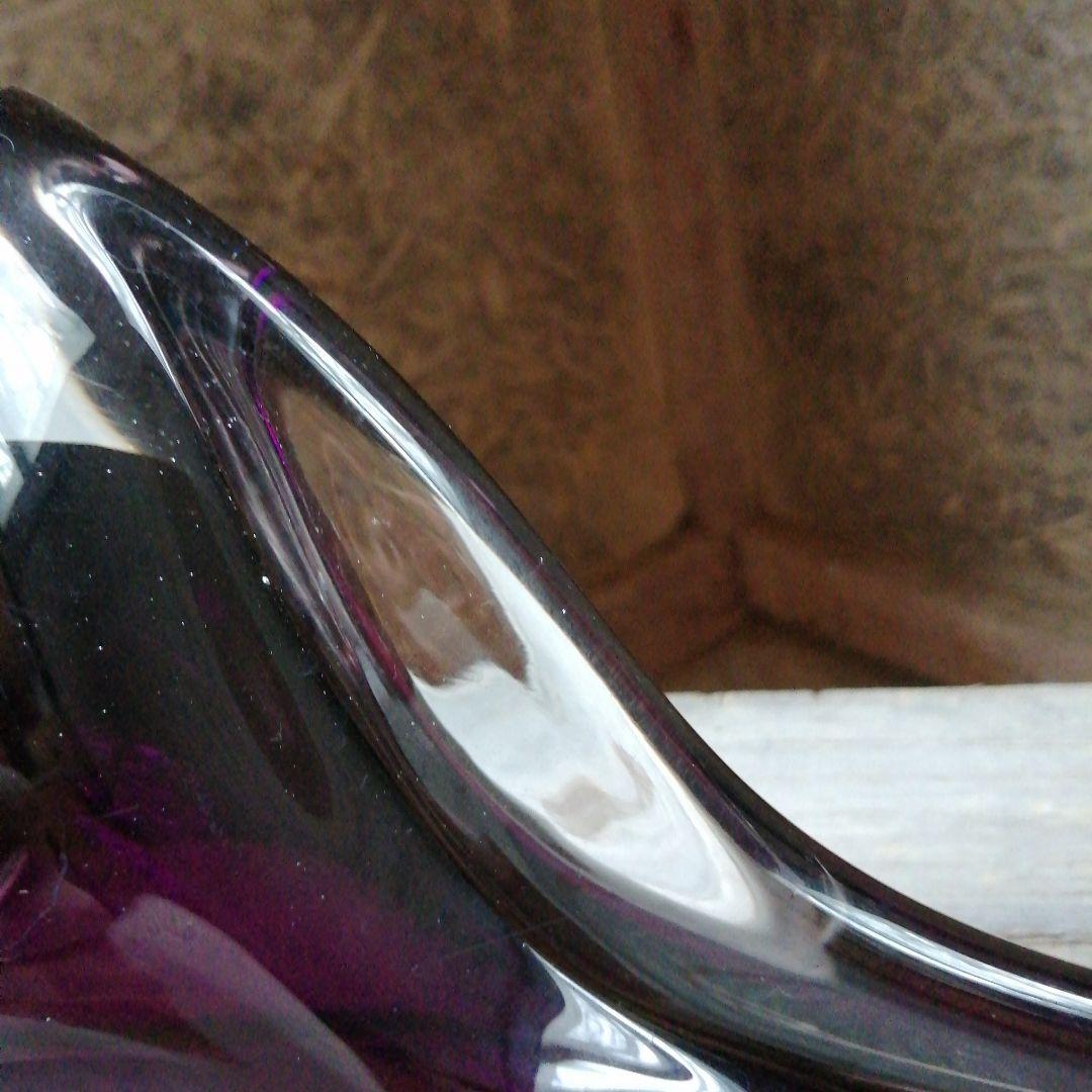 ガラス製　鍔広形池坊花器　55.5cm