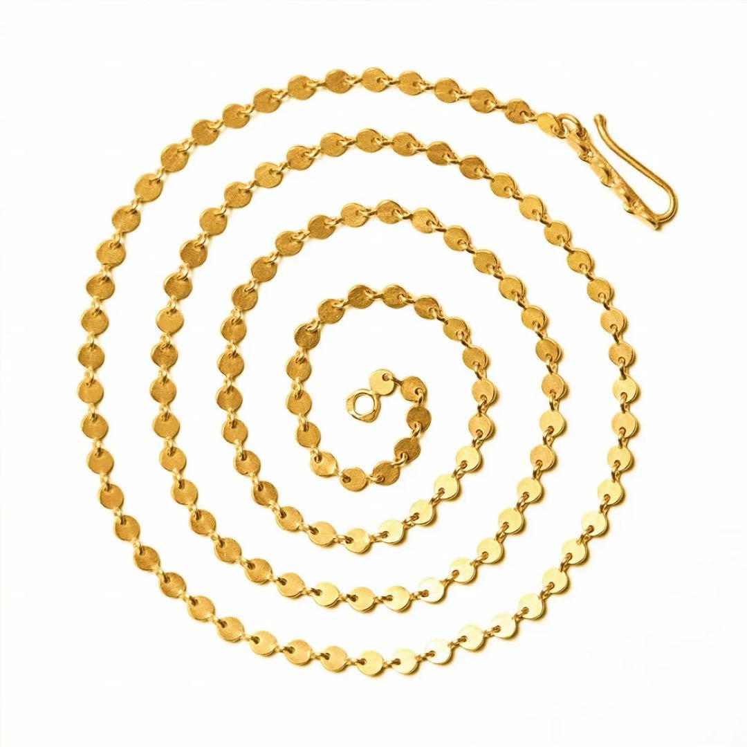 定価65万 マリーエレーヌドゥタイヤック ミニチュア・パイエット ネックレス 金 ミニチュア・パイエット