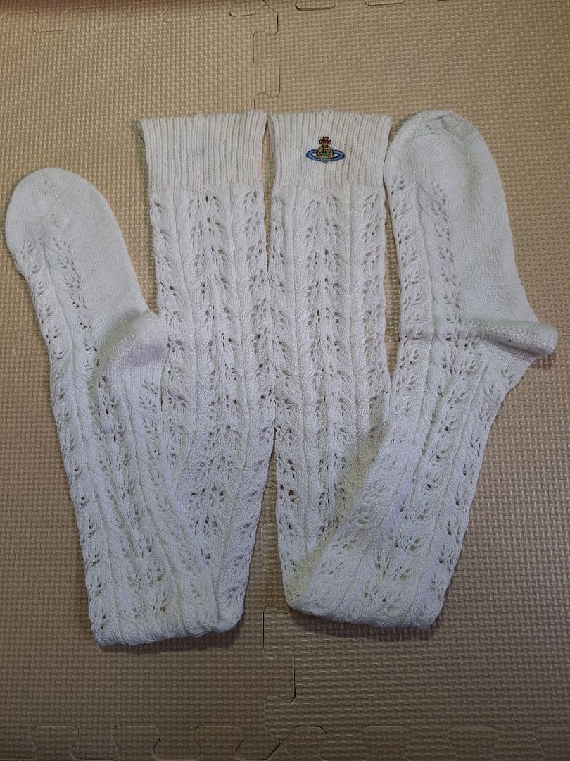 ヴィヴィアンウエストウッド クロシェ編み オーバーニーソックス レア