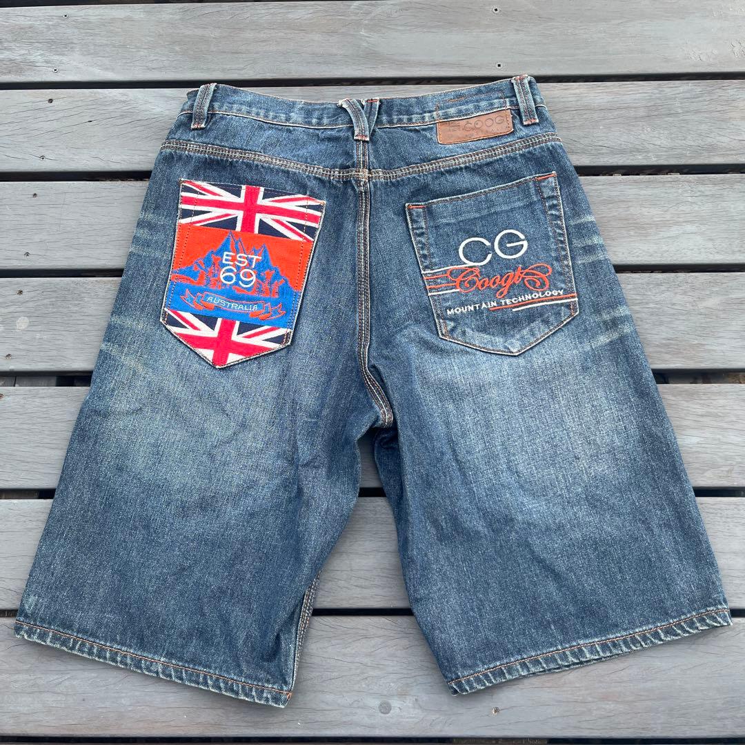 ハーフデニムパンツ00s Y2K COOGI 刺繍デニム jortsB系 - メルカリ