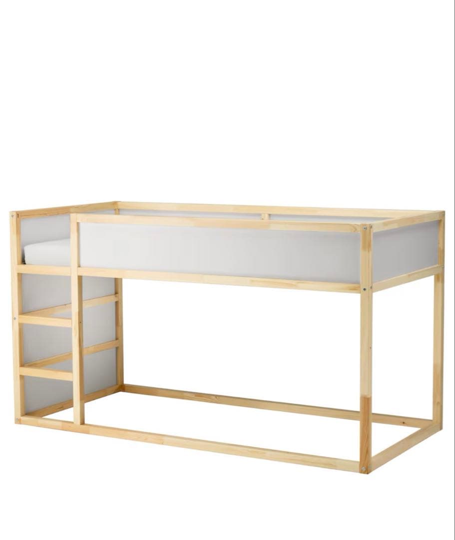 IKEA KURA キューラ　リバーシブル ベッド　ホワイト　二段ベッド　ロフト KURA キューラ リバーシブルベッド, ホワイト/パイン材, 90x200 cm - IKEA
