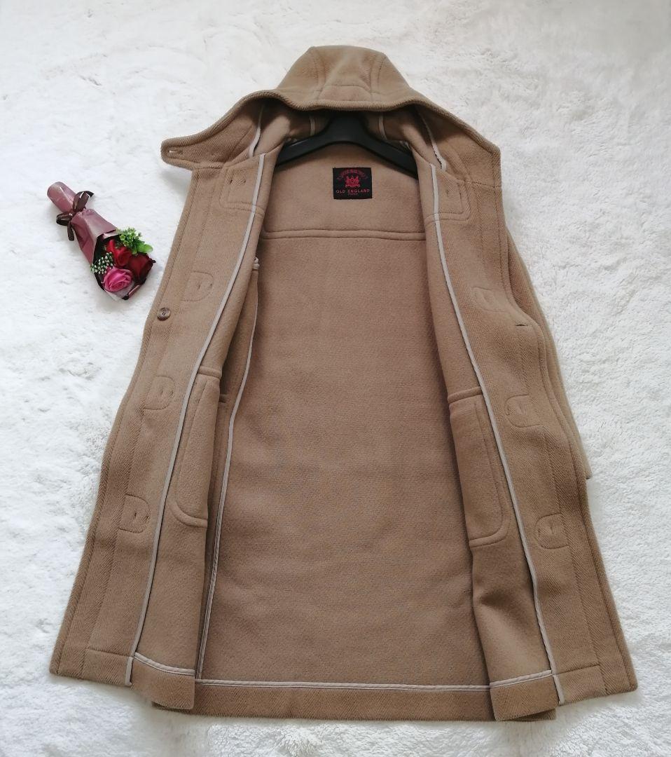 オールドイングランド ダッフルコート ロング ヘリンボーン キャメル