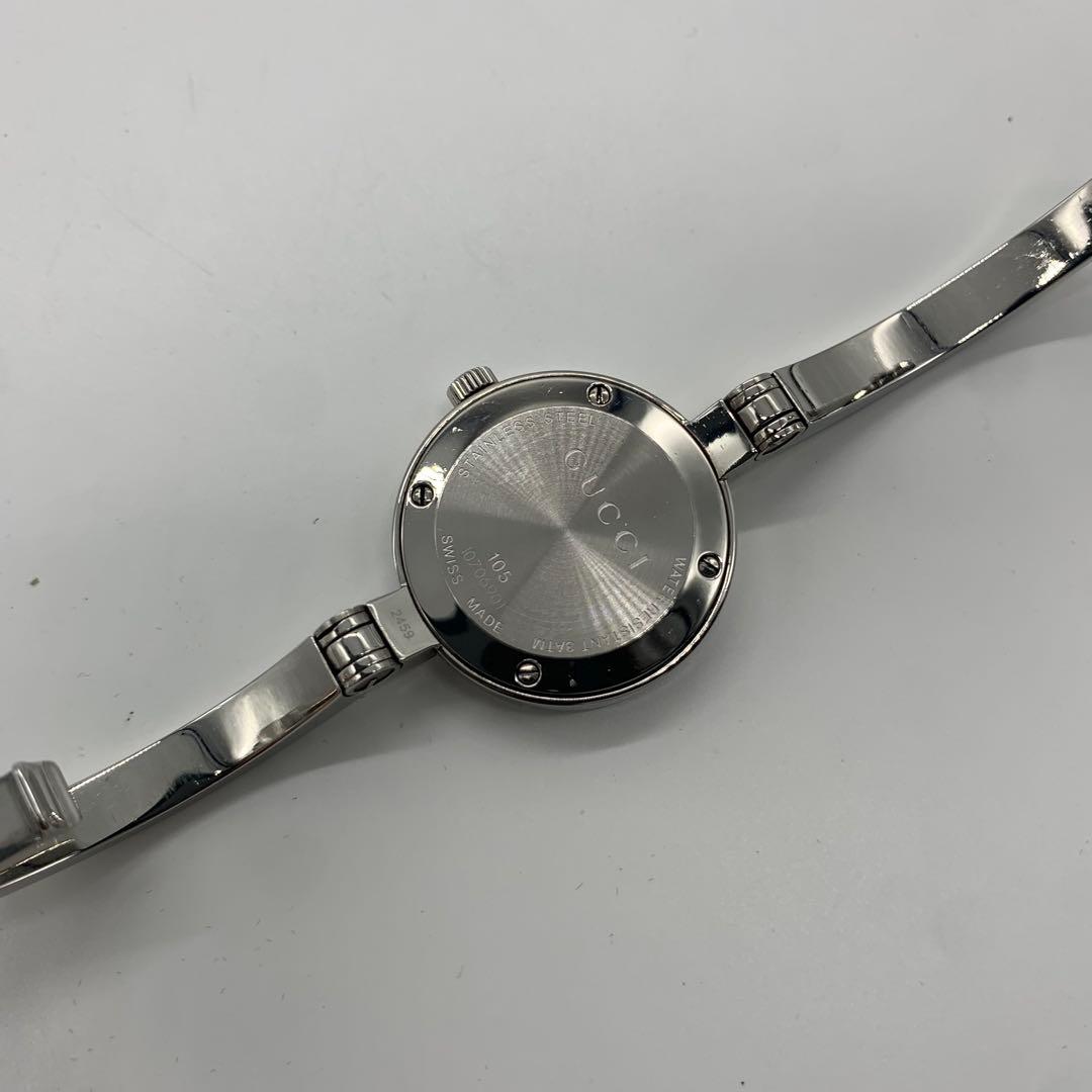 稼働/希少/箱付】グッチ フローラ 1PD105 フラワーバングル時計 25