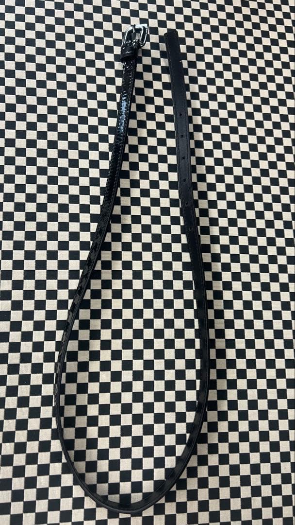 週末限定プライスDior ブラックエナメルレザーベルト Christian Dior（クリスチャン・ディオール） [正規ラッピング済] Dior