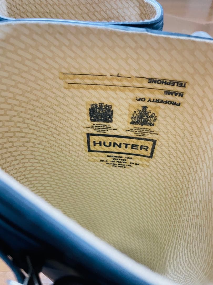 【美品】【正規品】ロングレインブーツ25cm〜25.5cm ハンターブ