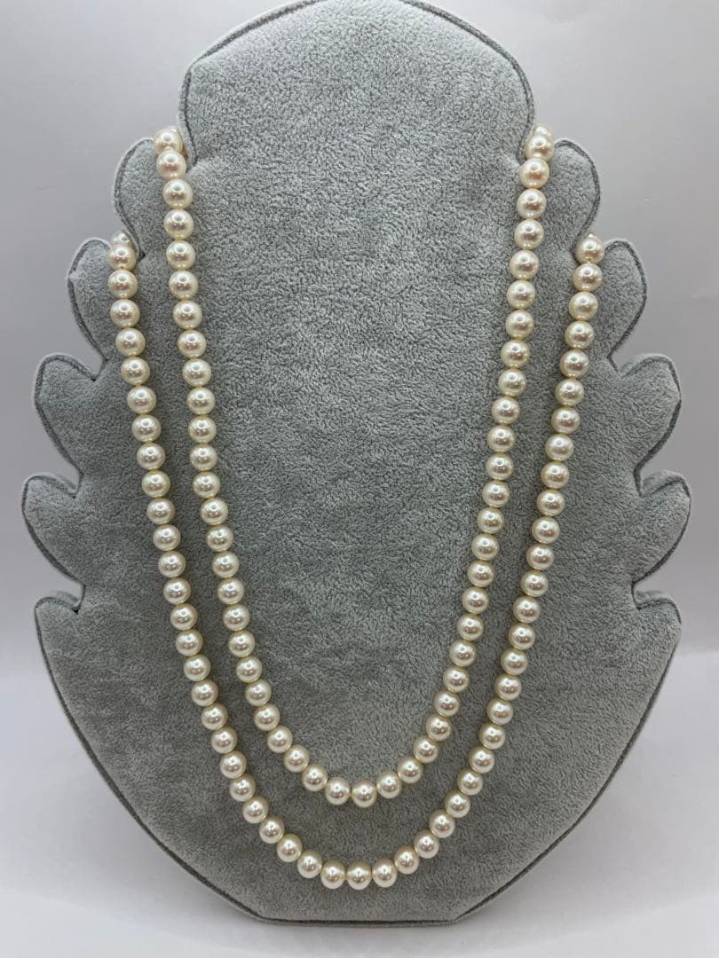 あこや真珠silverネックレス　2連　本真珠　パール　8mm 楽天市場】真珠 パール ネックレス あこや真珠 パールネックレス 8mm