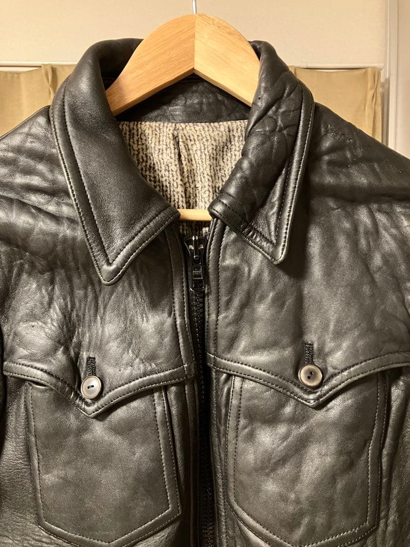 r*u様 ナンバーナイン リブレザー07aw 傷あり - メルカリ