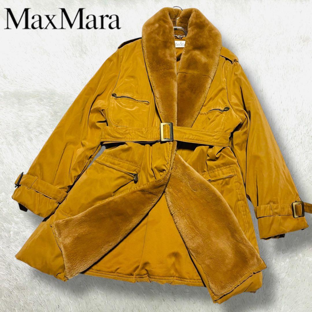 美品 MaxMara 最高級 白タグ コート テディベアコート ベルト 女優襟 Max Mara - 美品 マックスマーラ テディベア ホワイト M max mara 国内