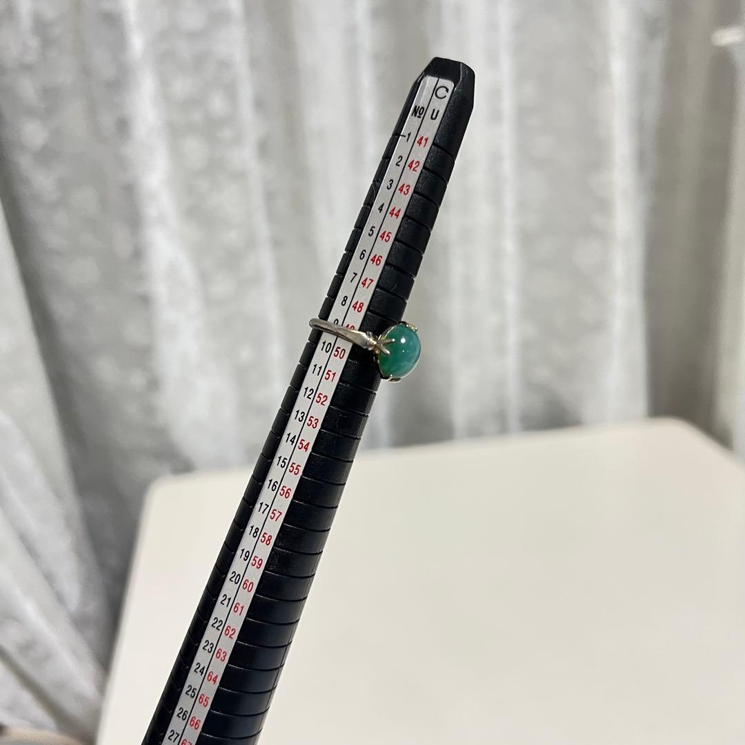 SILVER刻印 グリーンストーン リング 9号 - メルカリ