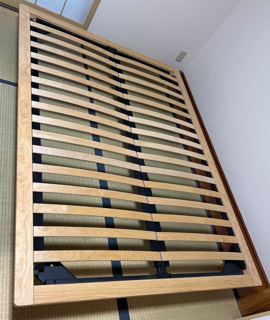 無印良品 木製ベッドフレーム ダブル オーク材 2024年購入 ベッドフレーム・ダブル・オーク材 | 無印良品