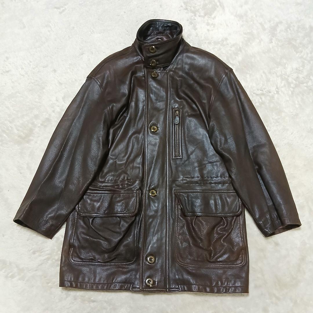 極希少/美品 Guy Laroche ヴィンテージ 鹿革 フィールドレザーコート
