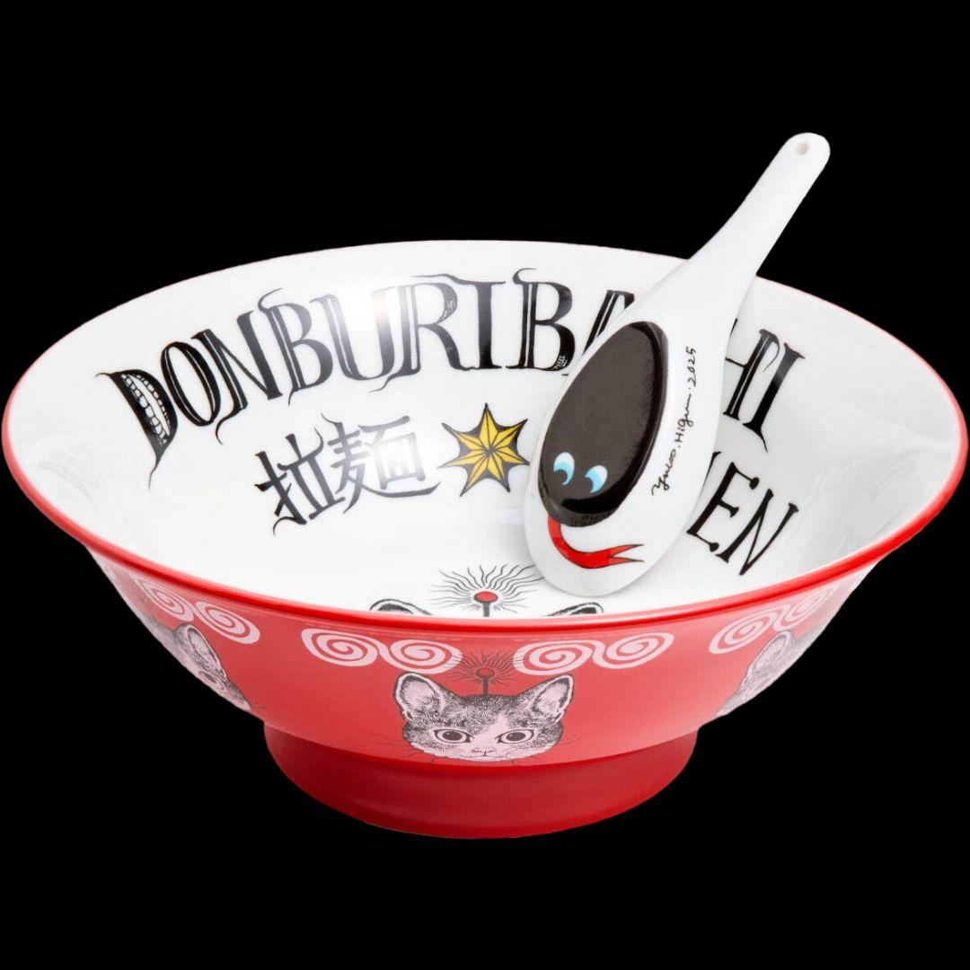 新品未使用 ヒグチユウコ ラーメンどんぶり＆レンゲセット 美濃焼き 1