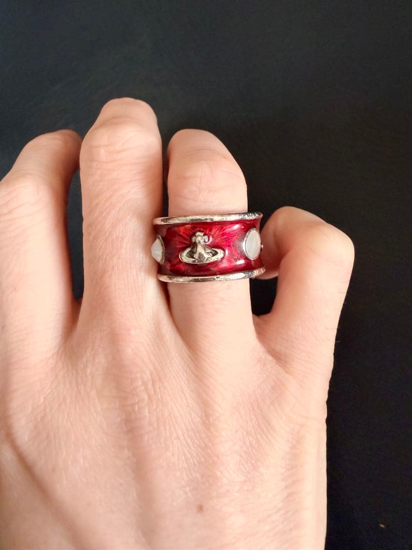 ヴィヴィアンウエストウッド オーブリング レッド Sエナメル