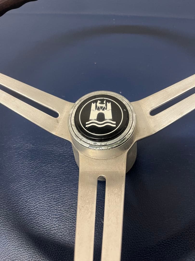 希少 VW フォルクスワーゲンウッドステアリング40cmウォルフスブルク