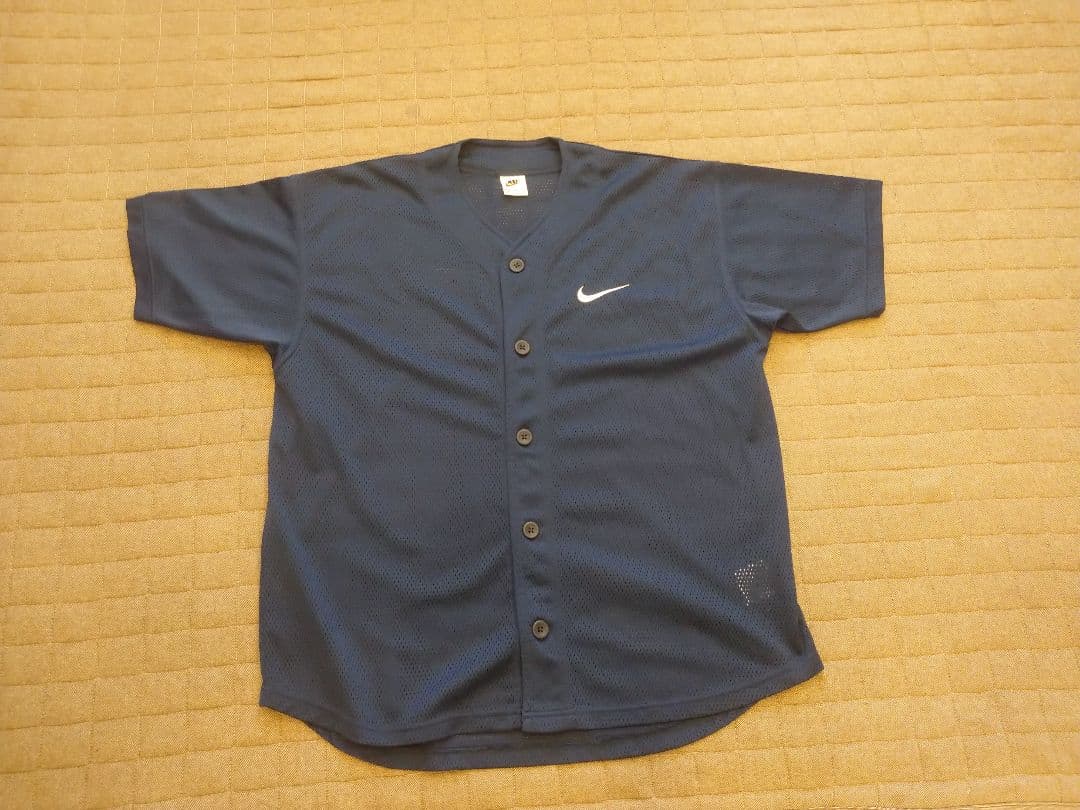90´s Nike(ナイキ)ベースボールシャツ(Mサイズ)(希少)(メッシュ)