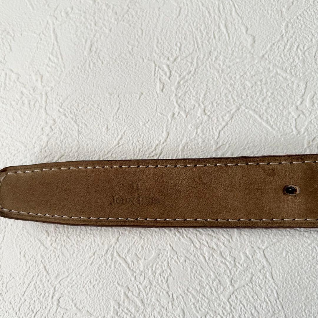 John Lobb ジョンロブ スエード レザーベルト ブラウン 本革 英国製
