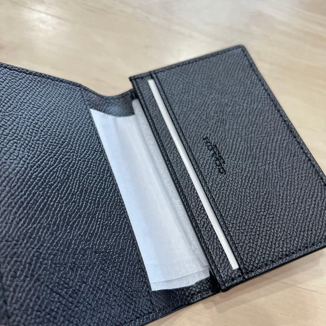 未使用】コーチ COACH 名刺入れ カードケース レザー ブラック 黒