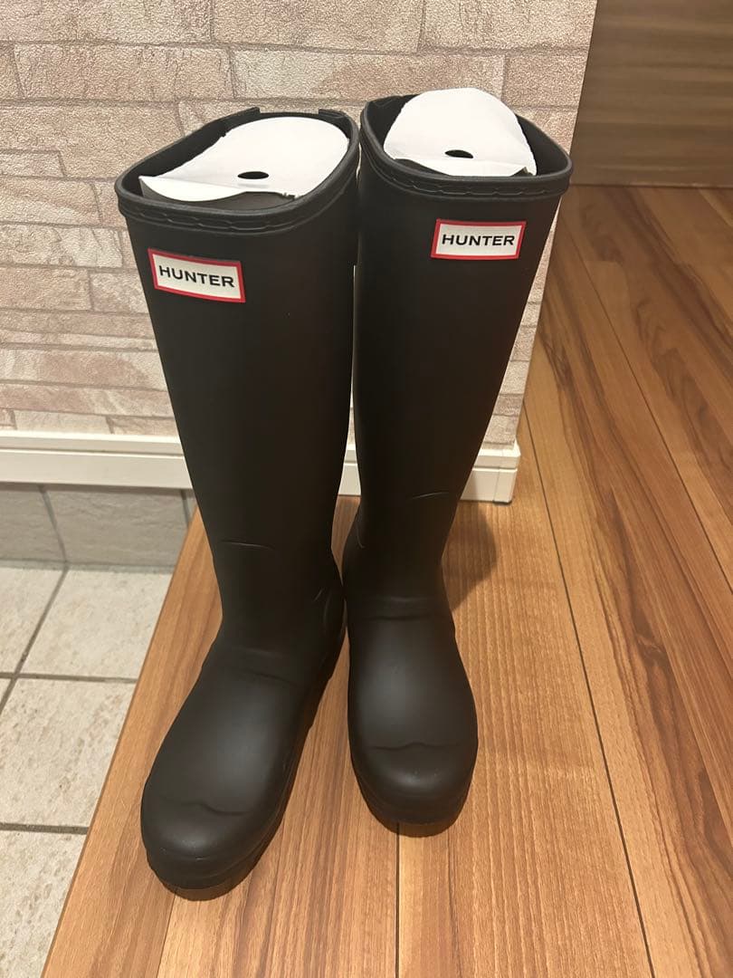 HUNTER ブラック 長靴 38 ハンター　24cm レインブーツ HUNTER（ハンター） 長靴 レインブーツ HUNTER ORIGINAL PLAY BOOT