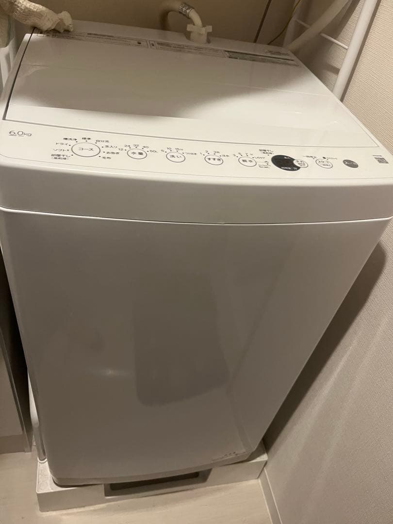 再出品いたします！6.0kg 洗濯機 本体 ホワイト