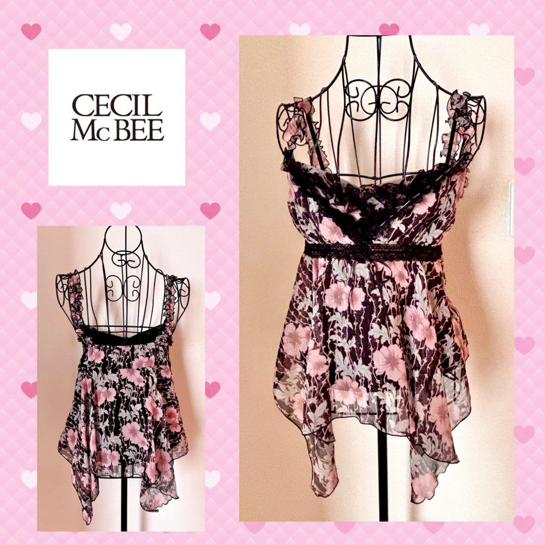 CECIL McBEE スカートセットピンク黒水玉姫ギャル Y2K