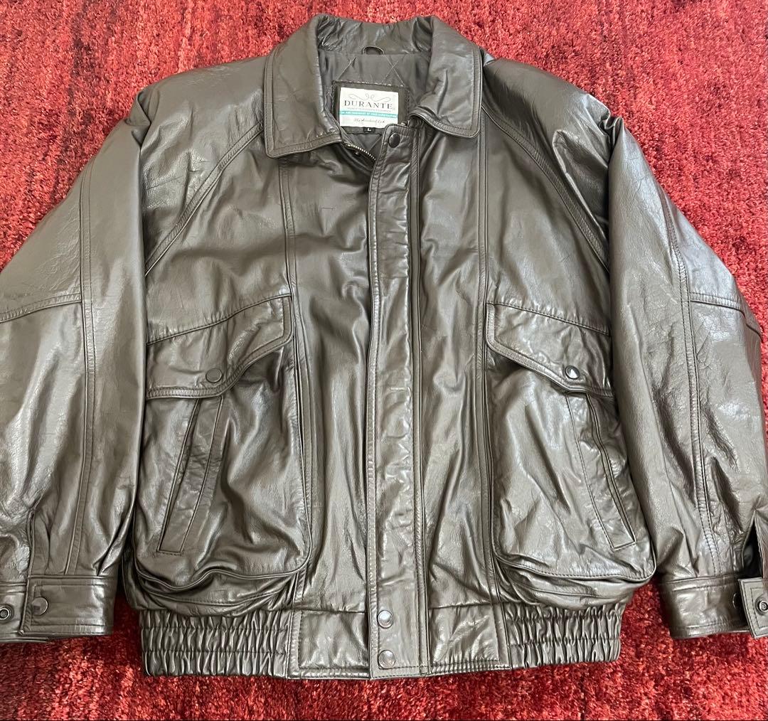 DURANTE レザージャケット 2000s キルティング裏地 L ブラウン - メルカリ