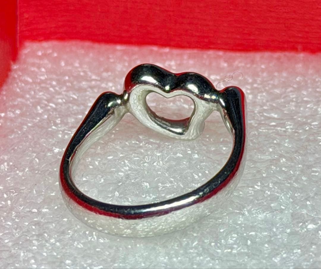 ティファニー リング オープンハート ダイヤモンド PT950 7号 【中古