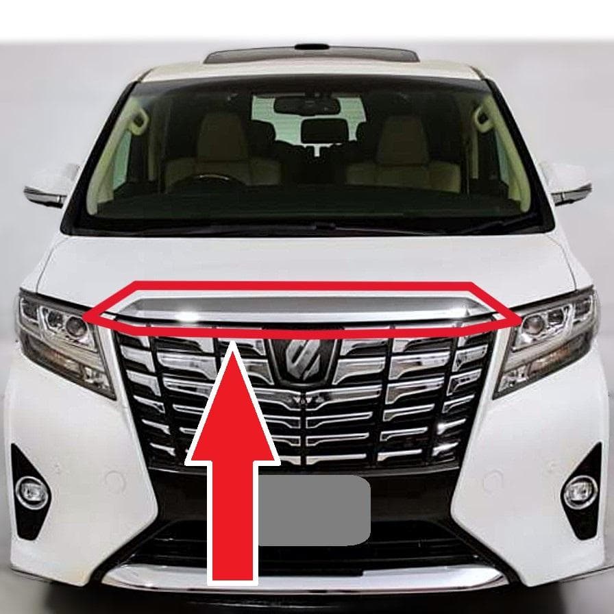 新品 トヨタ アルファード 30系 前期 ボンネット フード モール メッキ