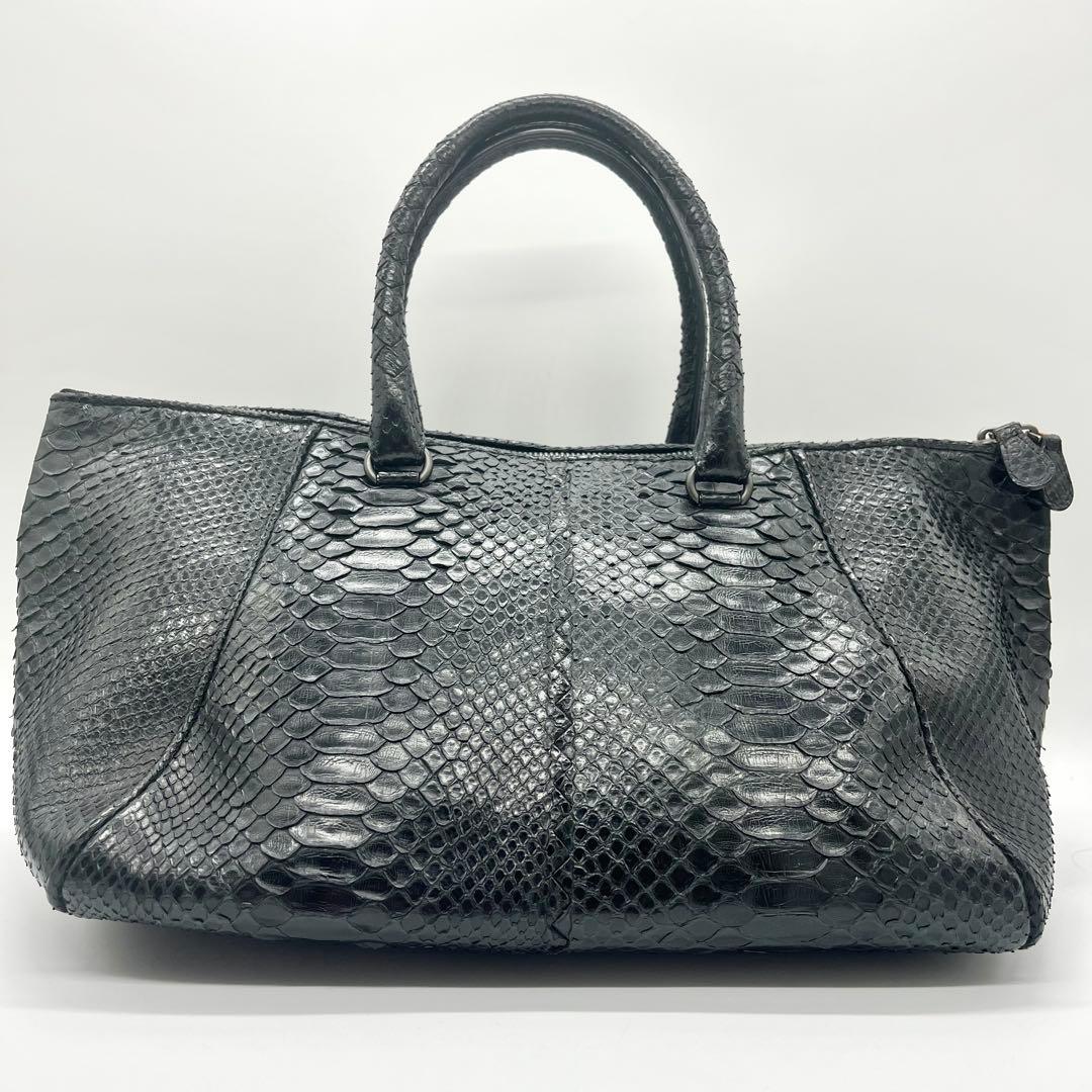 希少】BOTTEGA VENETA オールパイソン ボストンバッグ 希少】BOTTEGA