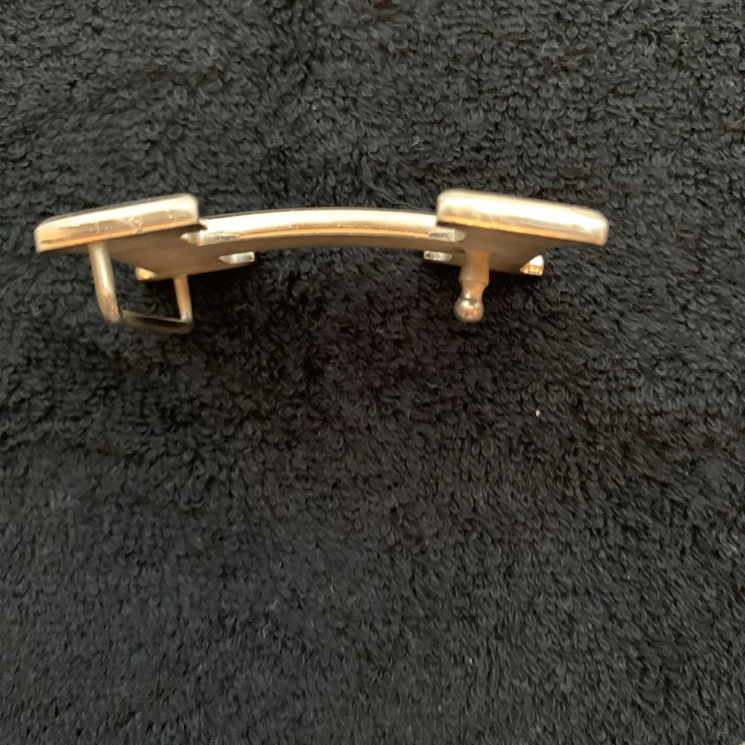 HERMES エルメスベルトH型シルバーバックルヴィンテージオレンジ箱付