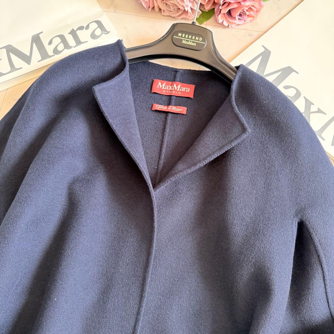 近年物☆マックスマーラ カシミヤウール クチートアマーノ ノーカラー