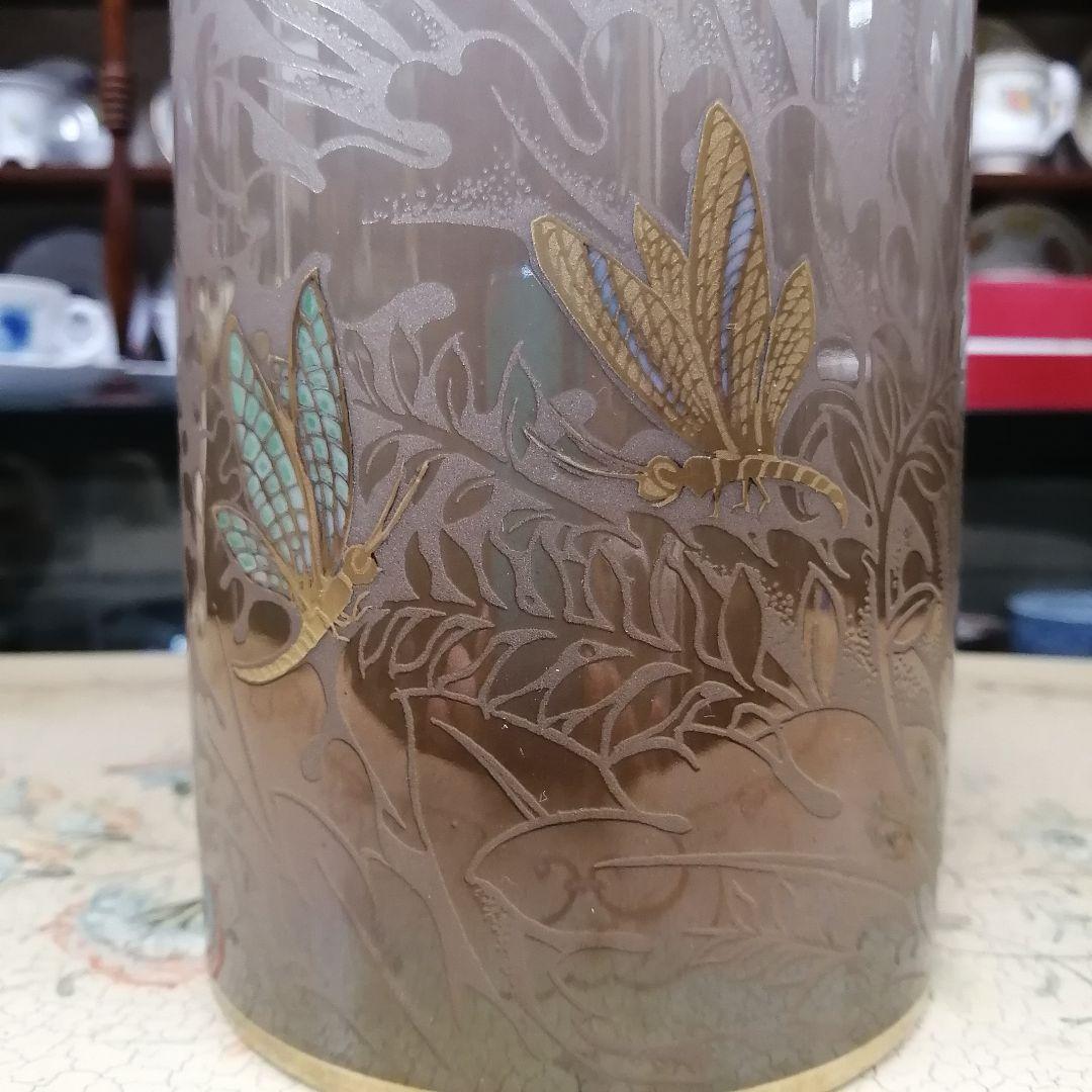 イタリア アートモルベッリ 花瓶 金彩 金蝕 陶磁器 - メルカリ