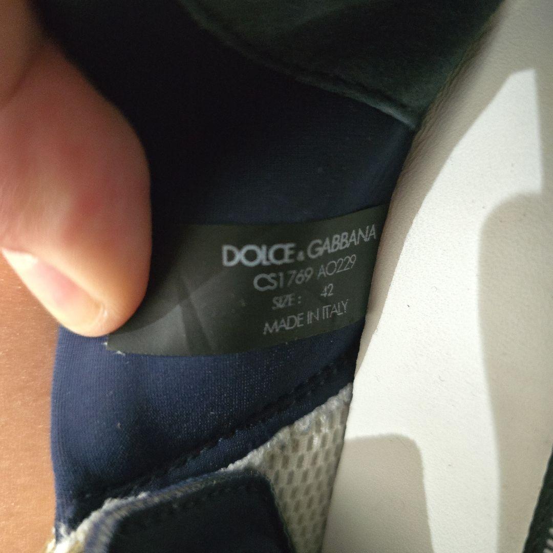 DOLCE & GABBANA スニーカー ホワイト/ゴールド/ネイビー