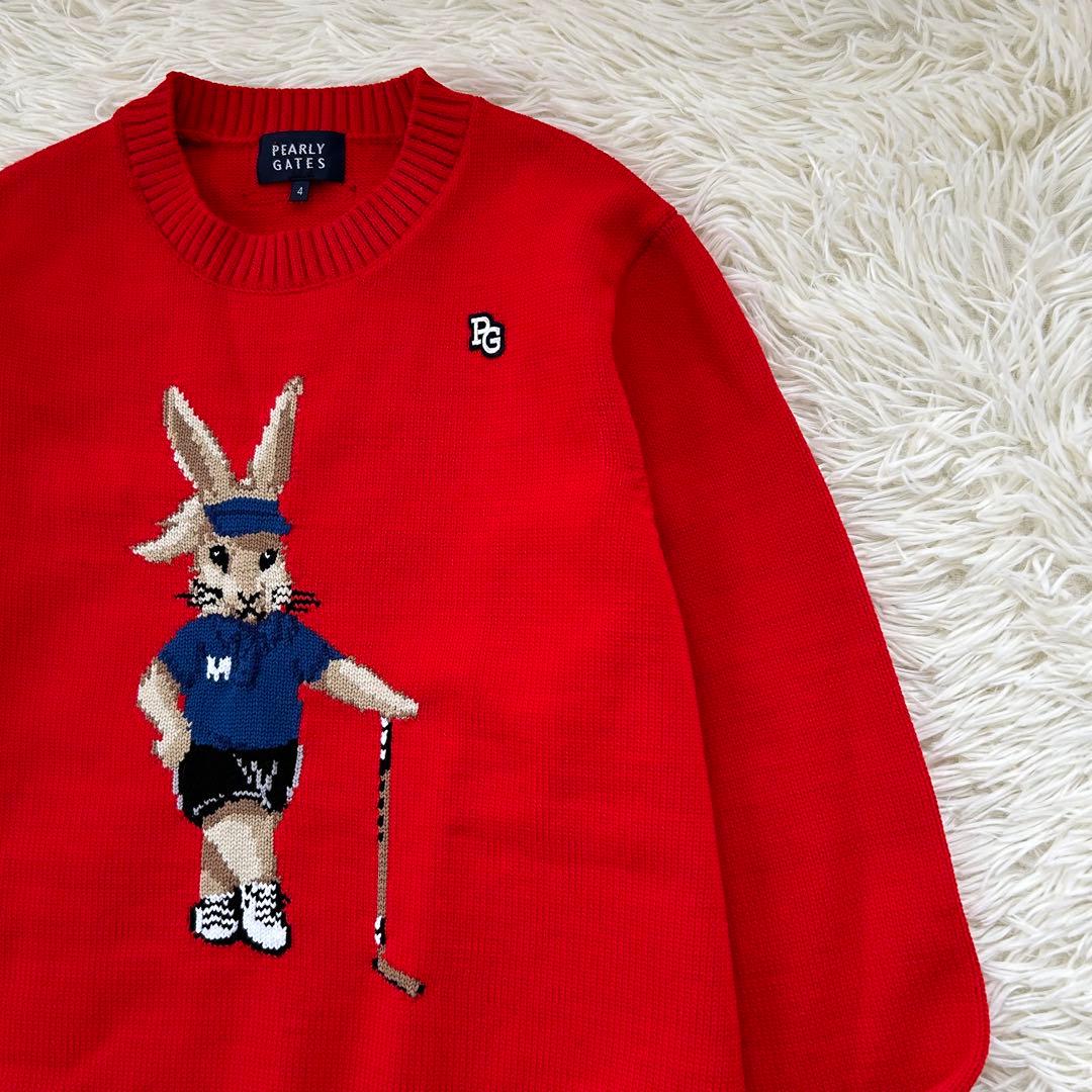 パーリーゲイツ 2023 トラッドラビット コラボ セーター ニット 上田